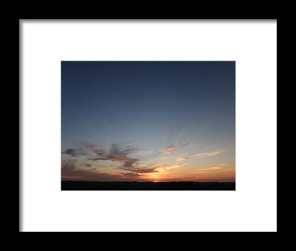 Sunset Framed Print featuring the photograph October Sunset by Amanda R Wright