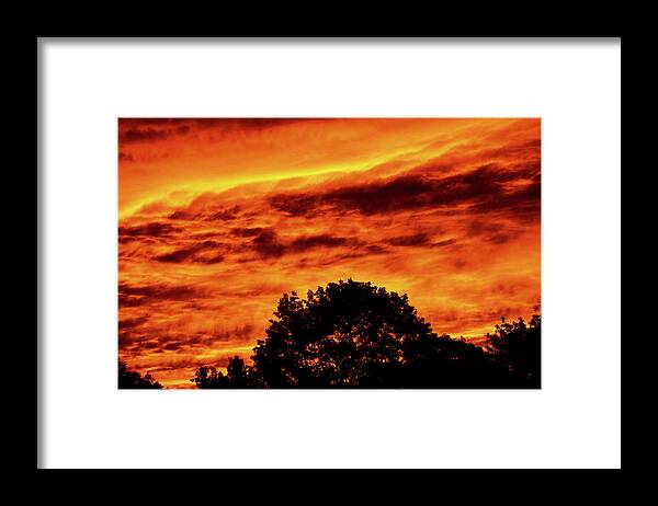 Evening Sky Framed Print featuring the photograph October Sunset by Christopher Reed