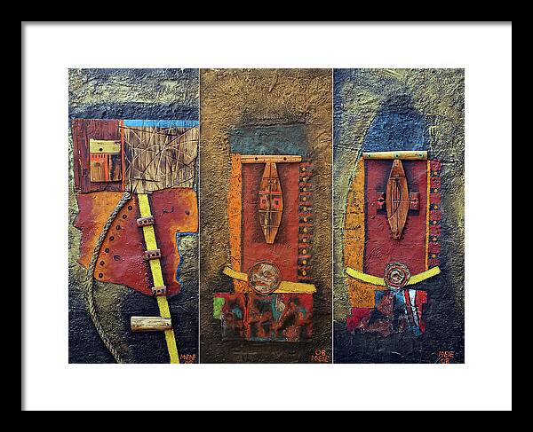 African Art Framed Print featuring the painting Odyssey by Michael Nene