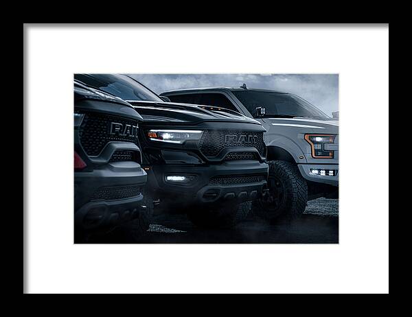 Ram Framed Print featuring the photograph Off-road Hunters by David Whitaker Visuals