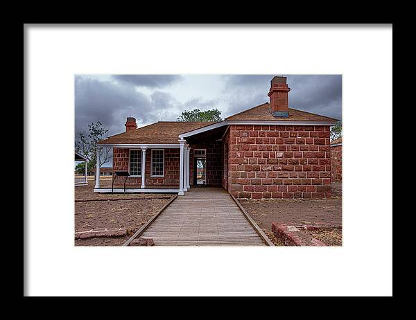 Fort Davis Framed Print featuring the photograph Officer's Quarters by Peyton Vaughn