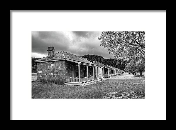 Texas Framed Print featuring the photograph Officer's Row Fort Davis by Peyton Vaughn