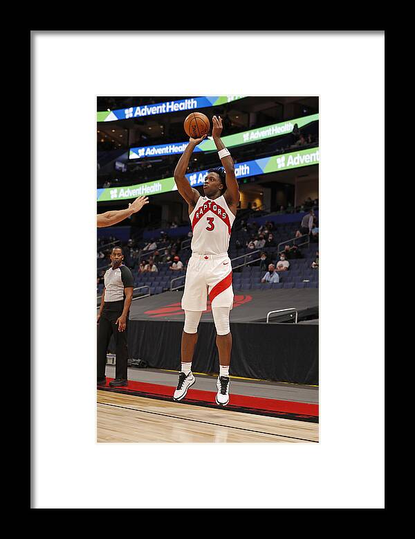 Nba Pro Basketball Framed Print featuring the photograph Og Anunoby by Scott Audette