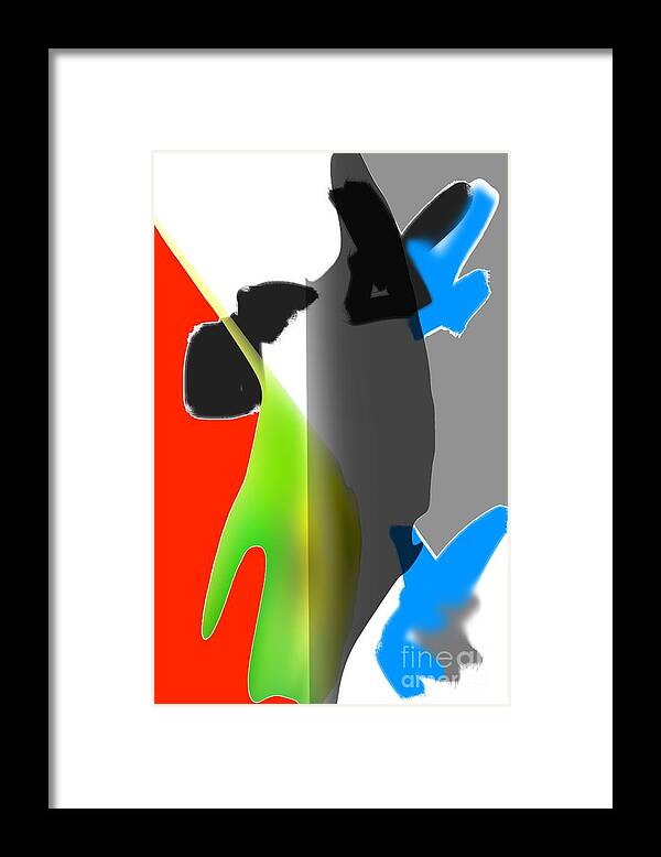 Abstract Art Framed Print featuring the digital art Oh Look by Jeremiah Ray