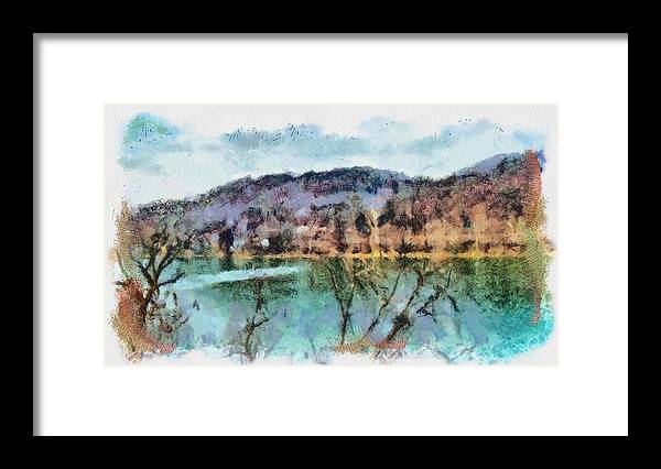 River Framed Print featuring the mixed media Ohio River by Christopher Reed