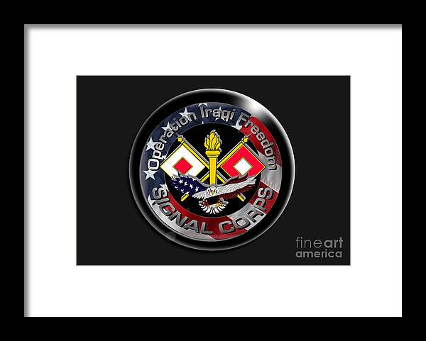 Operation Framed Print featuring the digital art OIF Signal Corps by Bill Richards