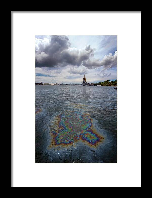 Uss Arizona Framed Print featuring the photograph Oil Rainbow by American Landscapes