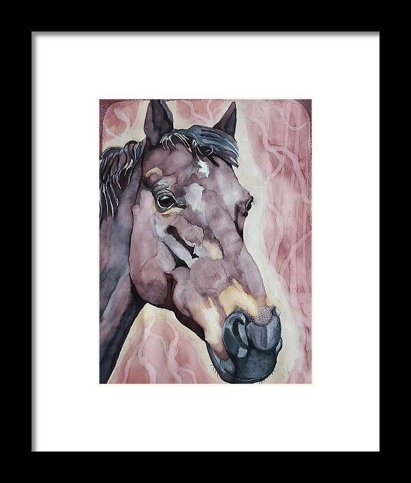 Horse Framed Print featuring the painting Okie by Equus Artisan