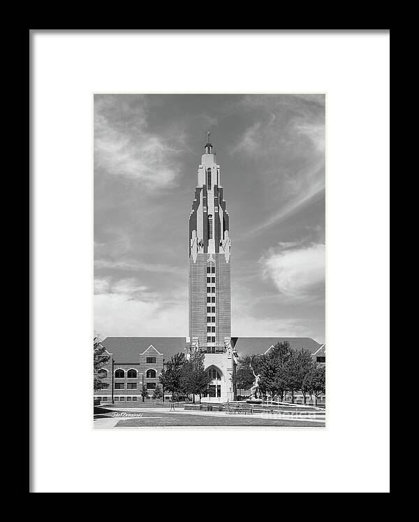 Oklahoma City University Framed Print featuring the photograph Oklahoma City University Gold Star Memorial Building by University Icons