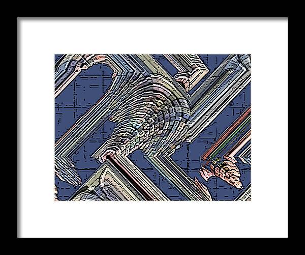 Architecture Framed Print featuring the digital art Old Architecture Maze by Ronald Mills