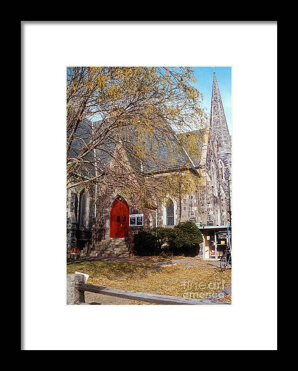Cambridge Framed Print featuring the photograph Old Baptist Church in Cambridge Two by Bob Phillips