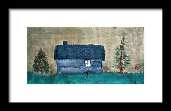  Framed Print featuring the painting Old Barn by David McCready