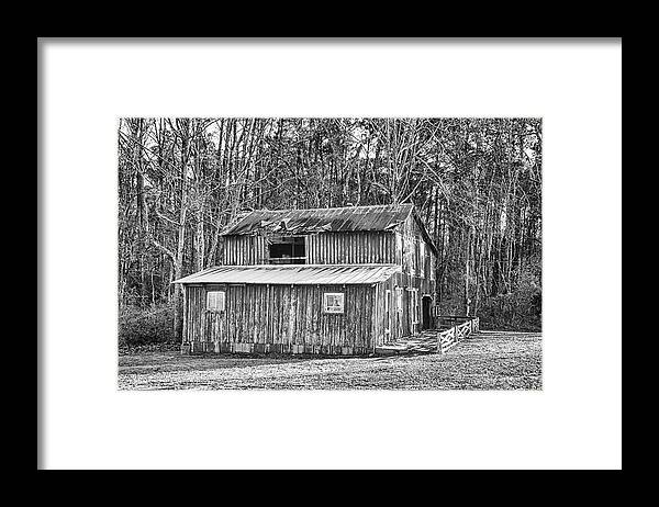 Barn Framed Print featuring the photograph Old Barn on Nine Mile Road - Newport North Carolina by Bob Decker