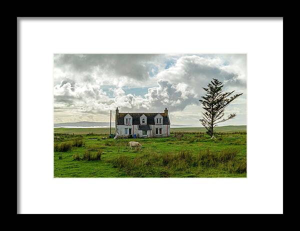 Dubi Roman Framed Print featuring the photograph Old Farm house in Isle of Skye by Dubi Roman
