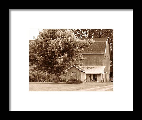 Barn Framed Print featuring the photograph Old - Fashioned Barn by Rhonda Barrett