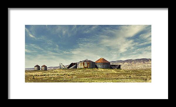 Ca Framed Print featuring the photograph Old Granaries of Carrizo by Cheryl Strahl