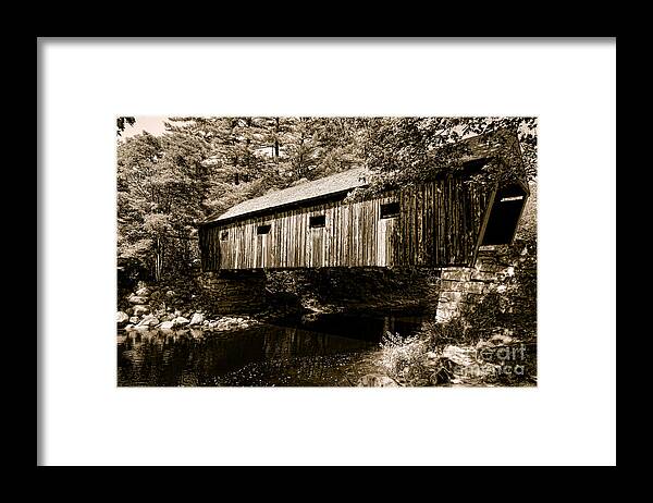 Andover Framed Print featuring the photograph Old Lovejoy Bridge by Olivier Le Queinec