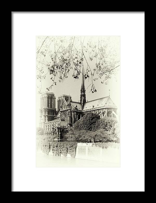 Notre Dame Framed Print featuring the photograph Old Notre Dame Cathedral by Michael Hope