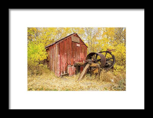 Shed Framed Print featuring the photograph Old Red Shed by Randy Bradley