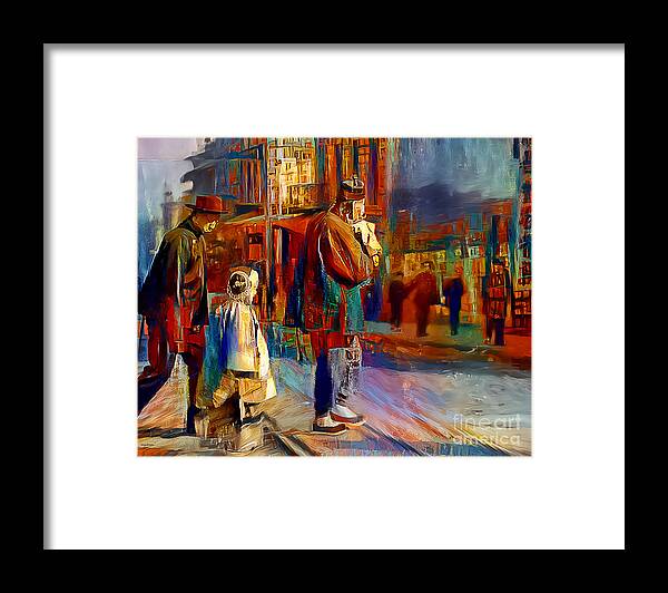 Wingsdomain Framed Print featuring the photograph Old San Francisco Chinatown Painterly Art 20210722 v3 by Wingsdomain Art and Photography