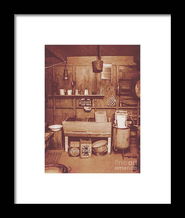 Laundry Framed Print featuring the photograph Old soap room by Jorgo Photography