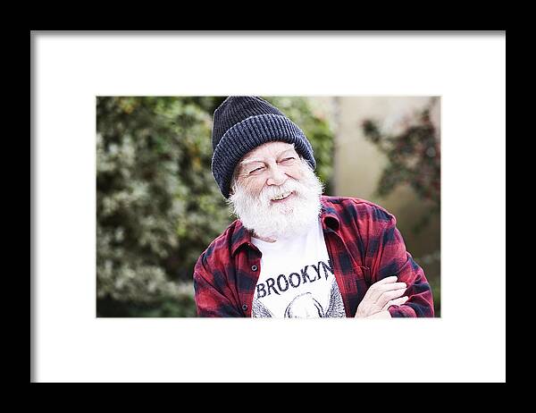 People Framed Print featuring the photograph Older Man Laughing by Tara Moore