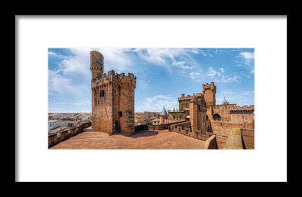 Fortification Framed Print featuring the photograph Olite from the castle's terrace by Micah Offman