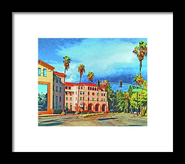 Street Framed Print featuring the photograph Olive Avenue by Andrew Lawrence