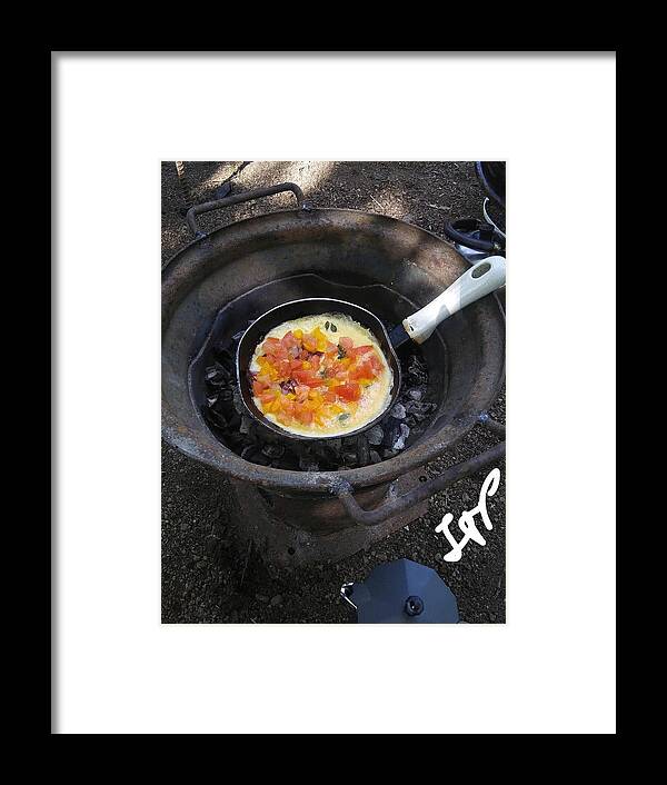 Eggs Framed Print featuring the photograph Omelet in a Pan by Esoteric Gardens KN