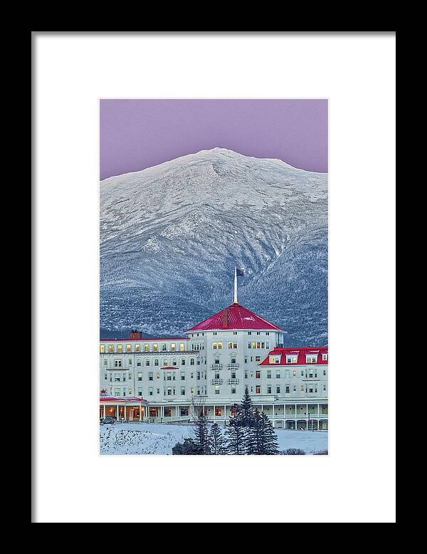 Omni Mount Washington Resort Framed Print featuring the photograph Omni Mount Washington Resort Hotel in Betton Woods New Hampshire by Juergen Roth