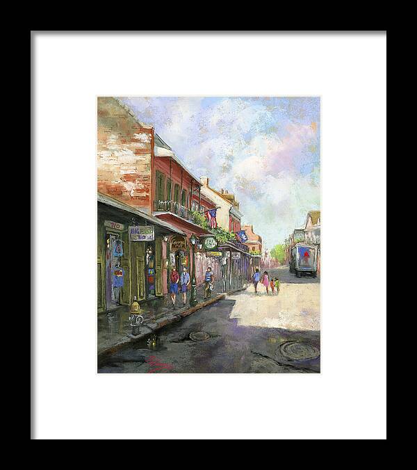 St. Peter's Street Framed Print featuring the painting On St Peter's Street by Dianne Parks