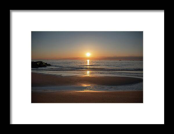 The Framed Print featuring the photograph On the Bay at Sunset - Town Bank New Jersey by Bill Cannon