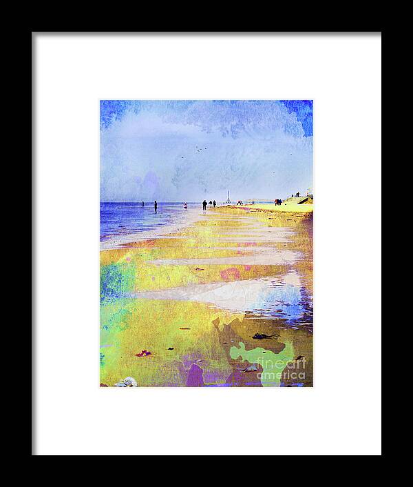 On Framed Print featuring the photograph On the beach by Gillian Singleton