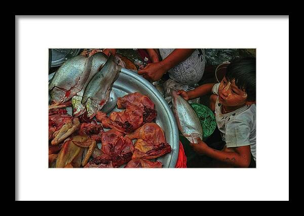 Street Stall Framed Print featuring the photograph On the market by Robert Bociaga