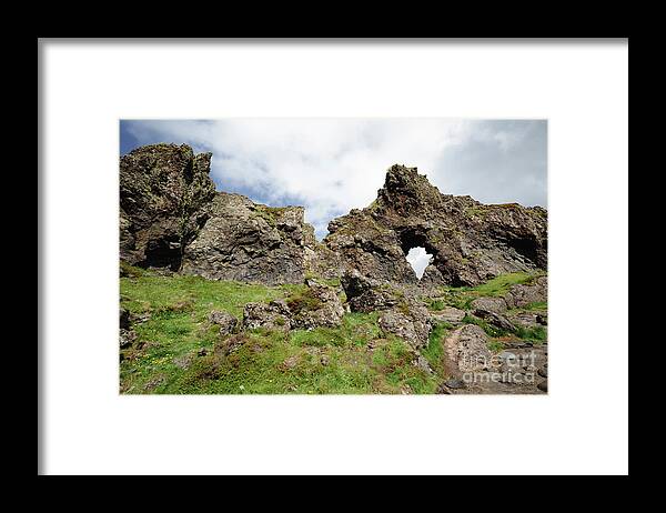 Lava Rock Formations Framed Print featuring the photograph On the way to Djupalonssandur by Eva Lechner