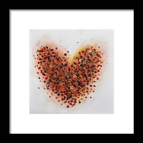 Heart Framed Print featuring the painting One Life by Amanda Dagg