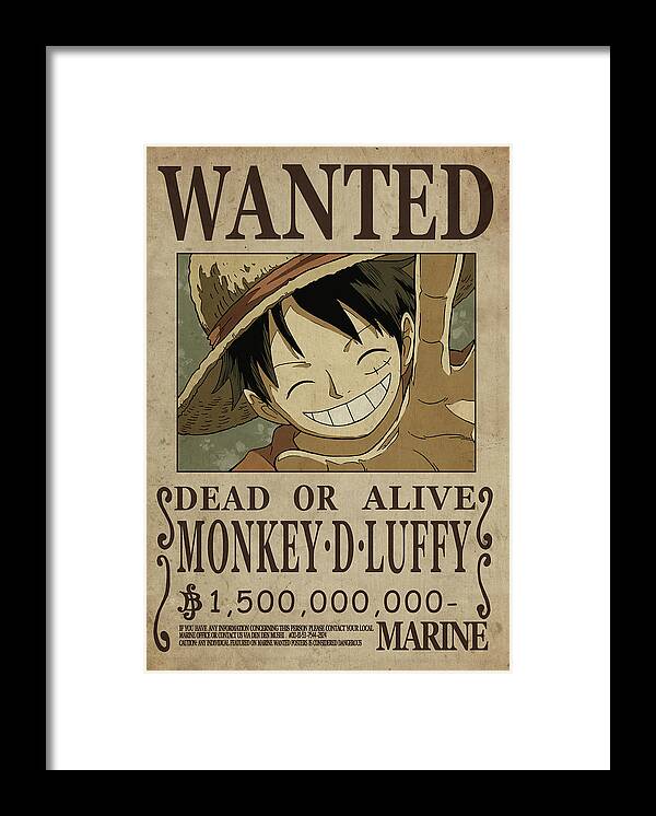 One Piece Wanted Poster - LUFFY Jigsaw Puzzle by Niklas Andersen