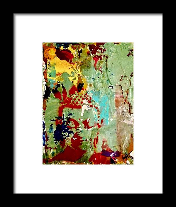 Abstract Framed Print featuring the painting Ones Luck by Jayime Jean