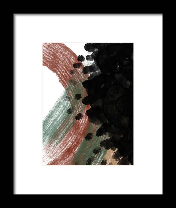 Onsfilleu Framed Print featuring the digital art Onsfilleu 1 - Modern Contemporary Abstract Painting by Studio Grafiikka