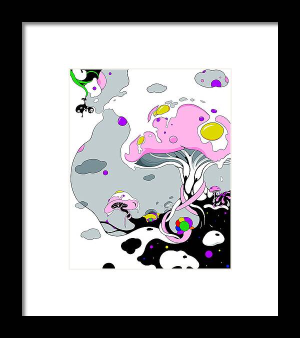 Mushrooms Framed Print featuring the digital art Oospore by Craig Tilley