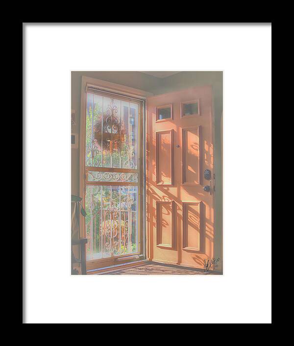 Orange Framed Print featuring the digital art Open Door 2 by Leon deVose