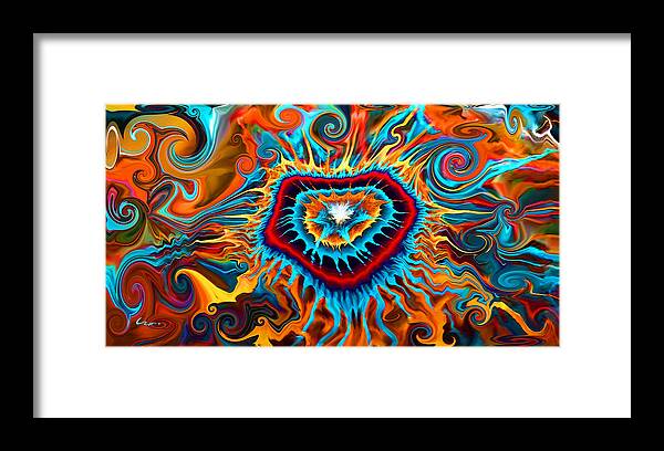 Abstract Framed Print featuring the digital art Opening Heart Energy by Carl Hunter