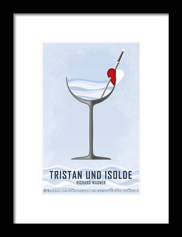 Opera Framed Print featuring the digital art Opera poster - Tristan und Isolde by Richard Wagner by Moira Risen