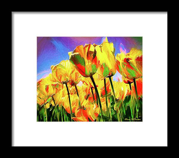 Tulips Framed Print featuring the digital art Optimism by Pennie McCracken
