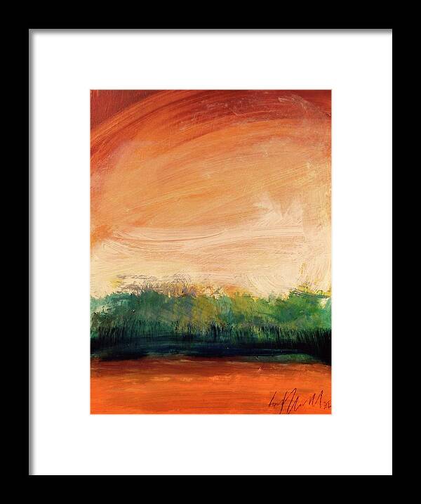 Painting Framed Print featuring the painting Orange Water by Les Leffingwell