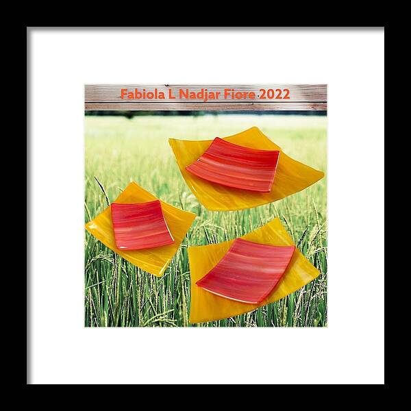 Orange Framed Print featuring the photograph Orange Yellow Flying over Grass by Fabiola L Nadjar Fiore
