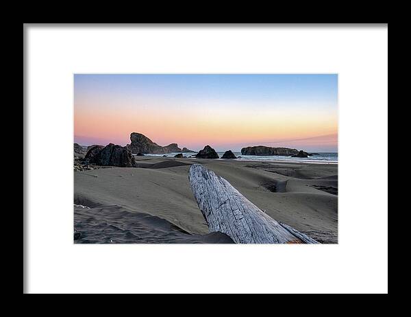 Sunset Framed Print featuring the photograph Oregon Pacific Sunset 2 by Ron Long Ltd Photography