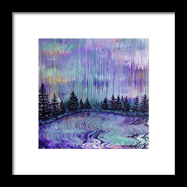 Oregon Framed Print featuring the painting Oregon Purple Rain by Laura Iverson