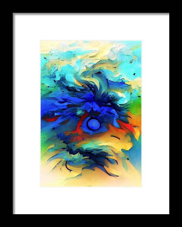 Floral Framed Print featuring the digital art Oriental Floral by David Manlove