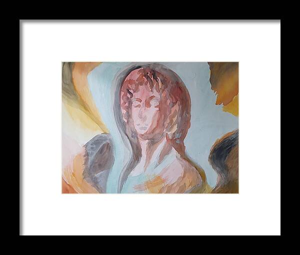 Classical Greek Sculpture Framed Print featuring the painting Original Identity by Enrico Garff
